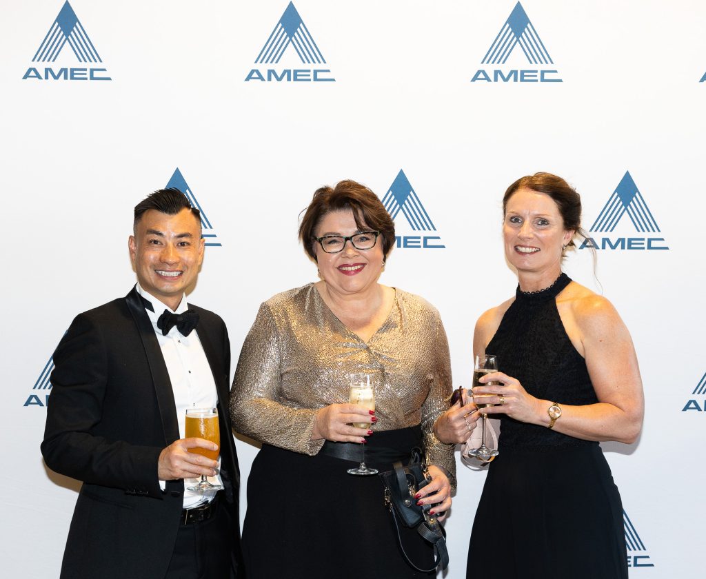 2023 AMEC WA - Awards Dinner - Leanne, Tony and Caroline