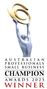 2025 Australian Professionals Small Business Awards Winners Logo - Trimmed